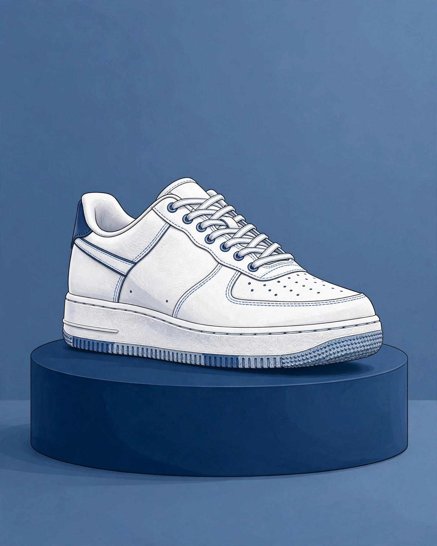 Blue fashion sneakers
